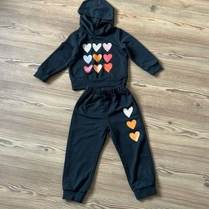 2PC Matching Set - Pullover Hoodie Sweatshirt and Jogger Sweatpants Size 2-3yr